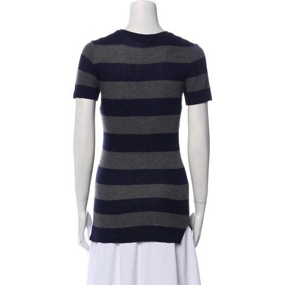 Jenni Kayne Cashmere Stripe Sweater Tee Top - Picture 3 of 7